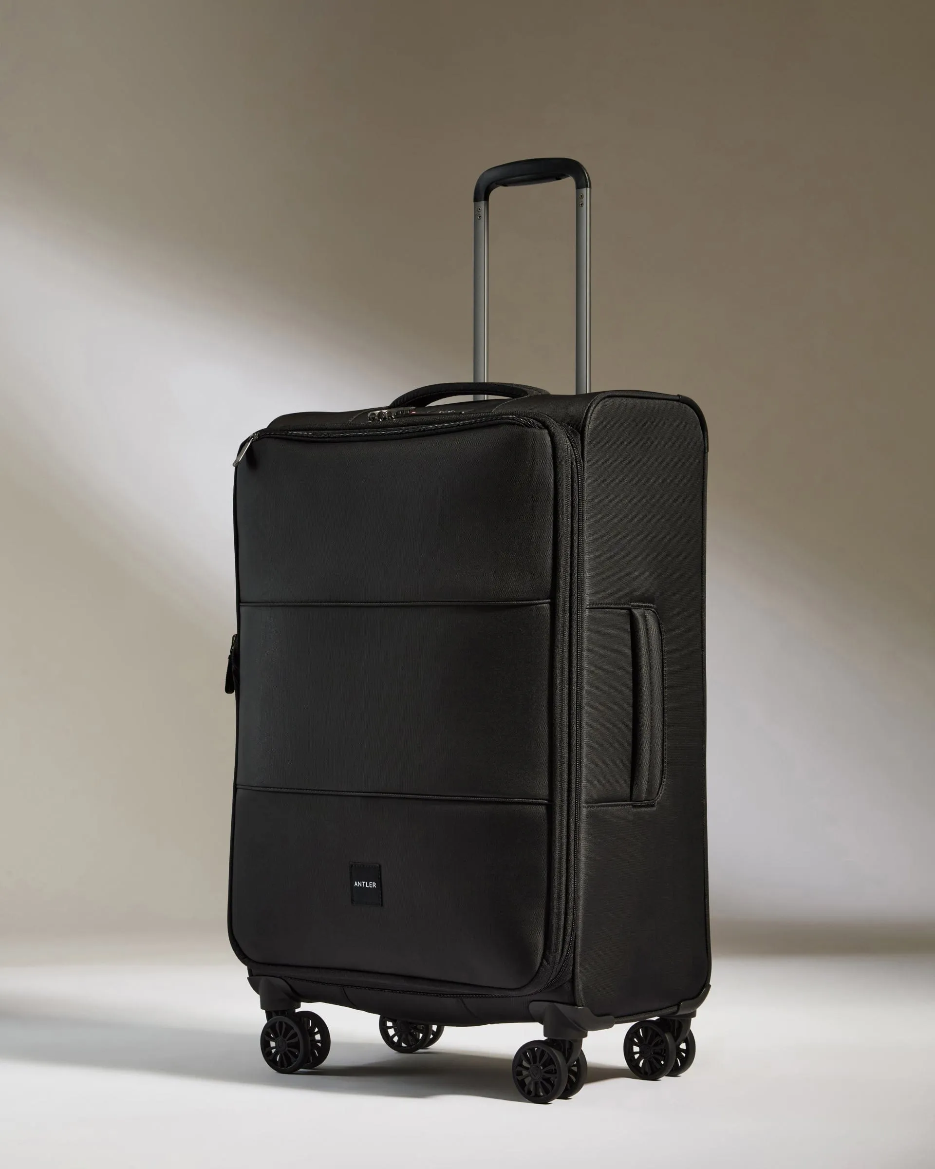 Lightest Suitcase Set in Black - Soft Stripe