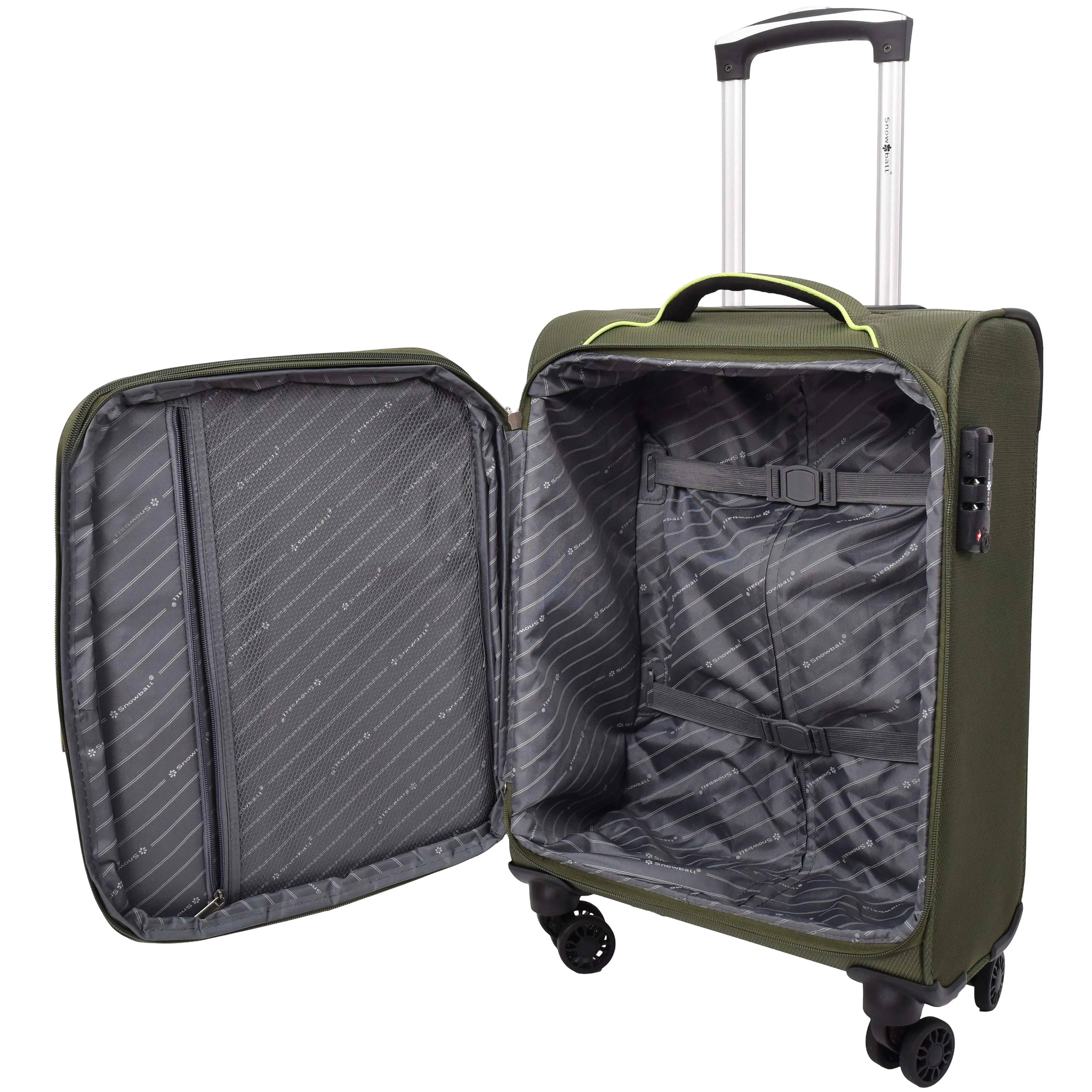 Lightweight 4 Wheels Soft Luggage Expandable TSA Lock Mercury Green