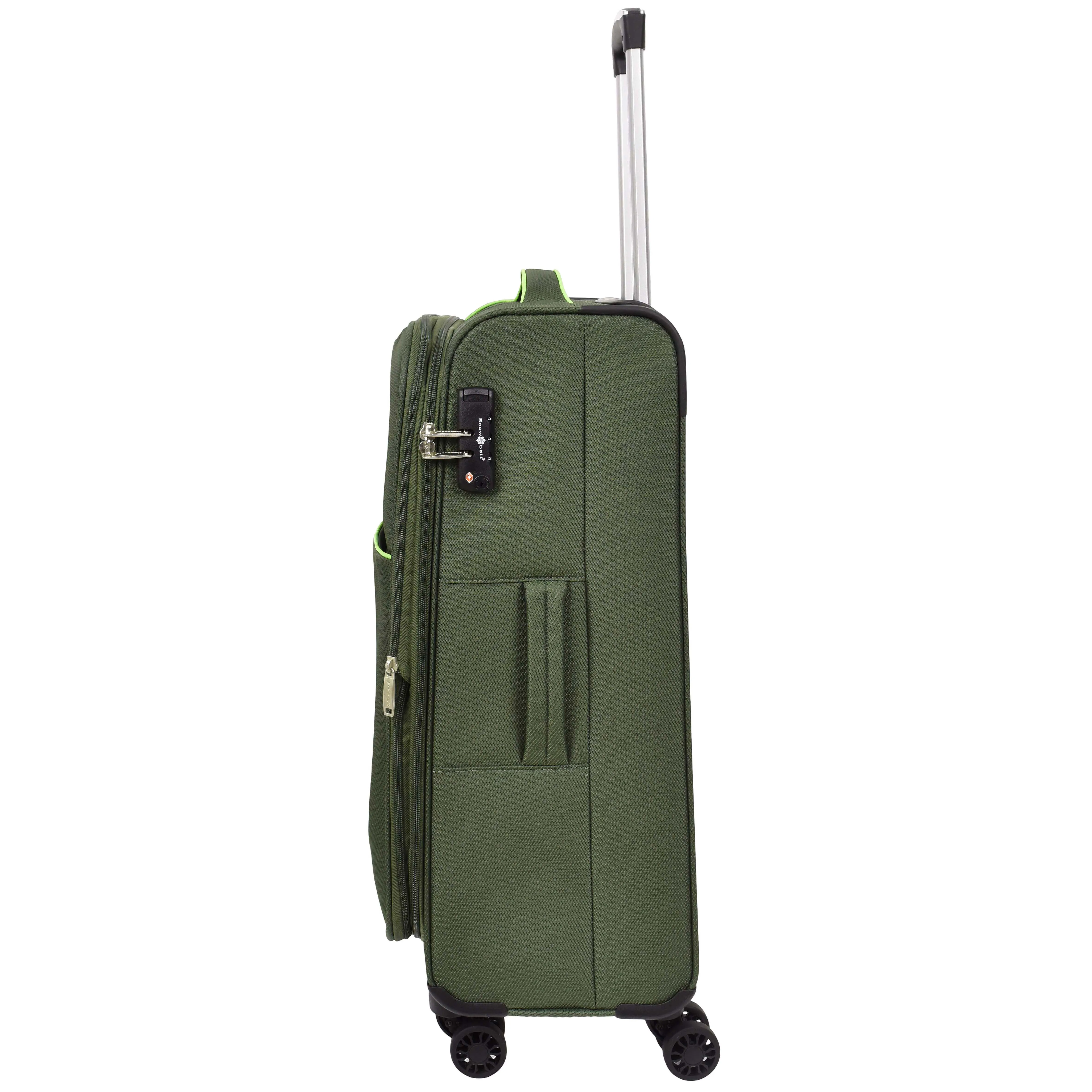 Lightweight 4 Wheels Soft Luggage Expandable TSA Lock Mercury Green