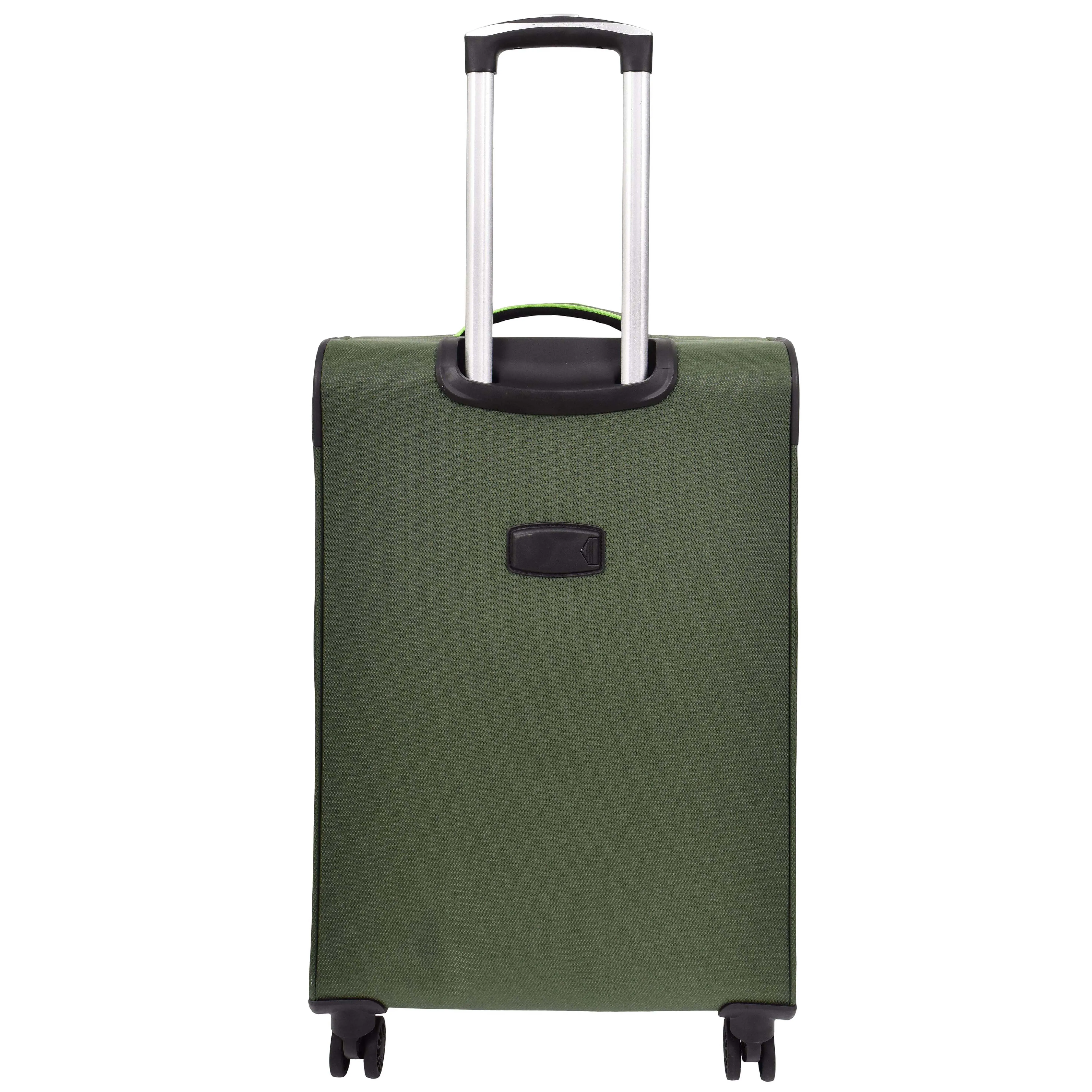 Lightweight 4 Wheels Soft Luggage Expandable TSA Lock Mercury Green