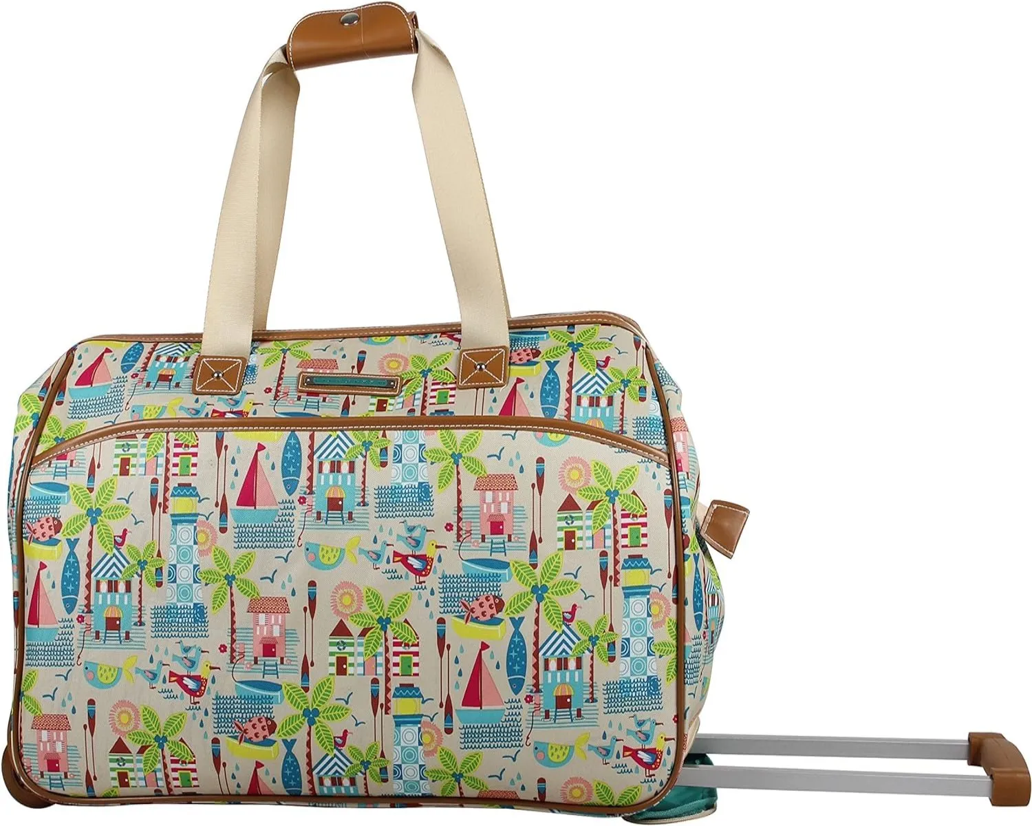 Lily Bloom 22 in Luggage Designer Pattern Suitcase Wheeled Duffel Carry On Bag