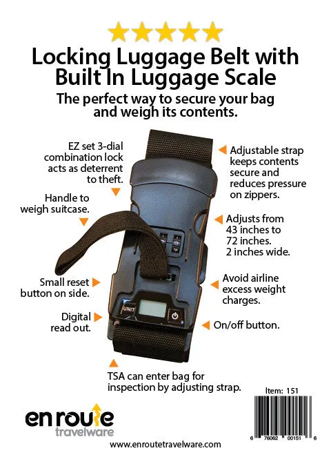 Luggage Belt with built in Luggage Scale (#151)