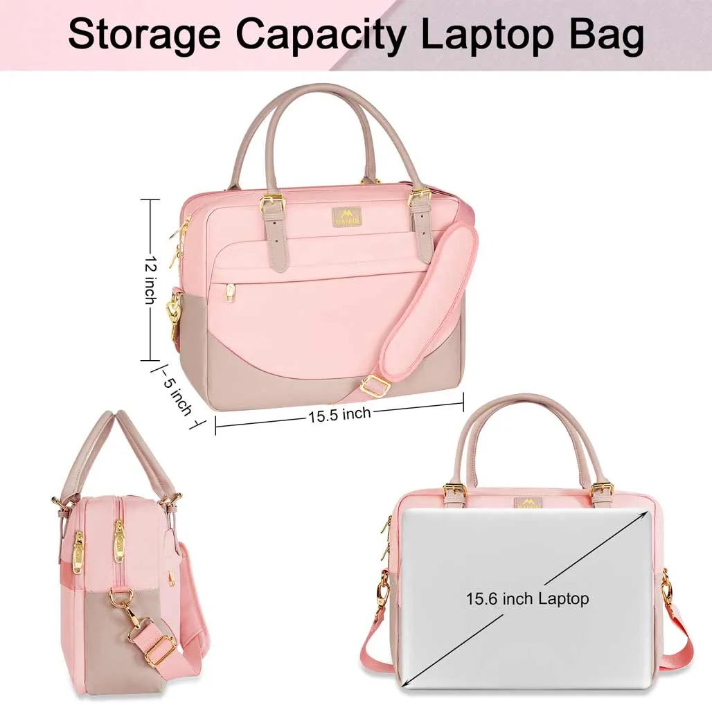 Matein Pink Laptop Bag for Women