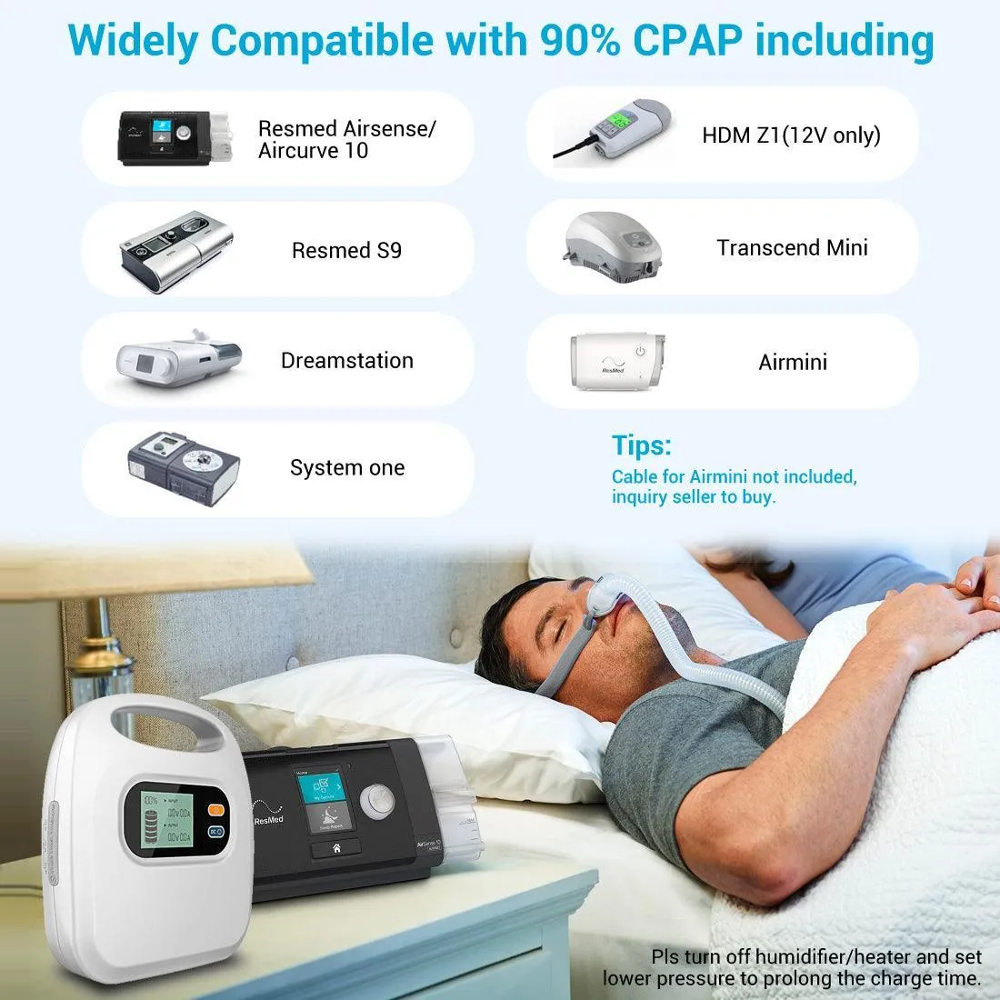 MAXOAK K5 297Wh/82500mAh CPAP Power Bank For Camping/Travel/Emergency