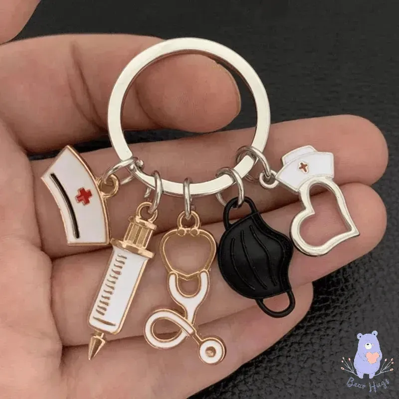 Medical Tools Keychain Set Bag Charm