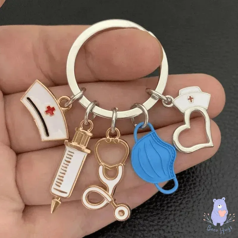 Medical Tools Keychain Set Bag Charm