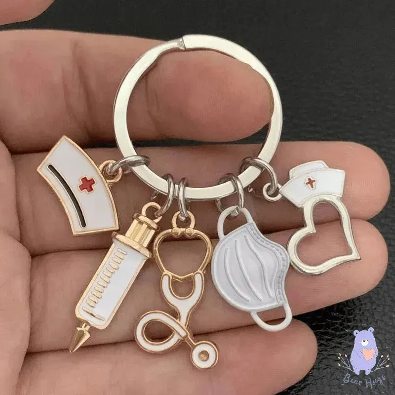 Medical Tools Keychain Set Bag Charm