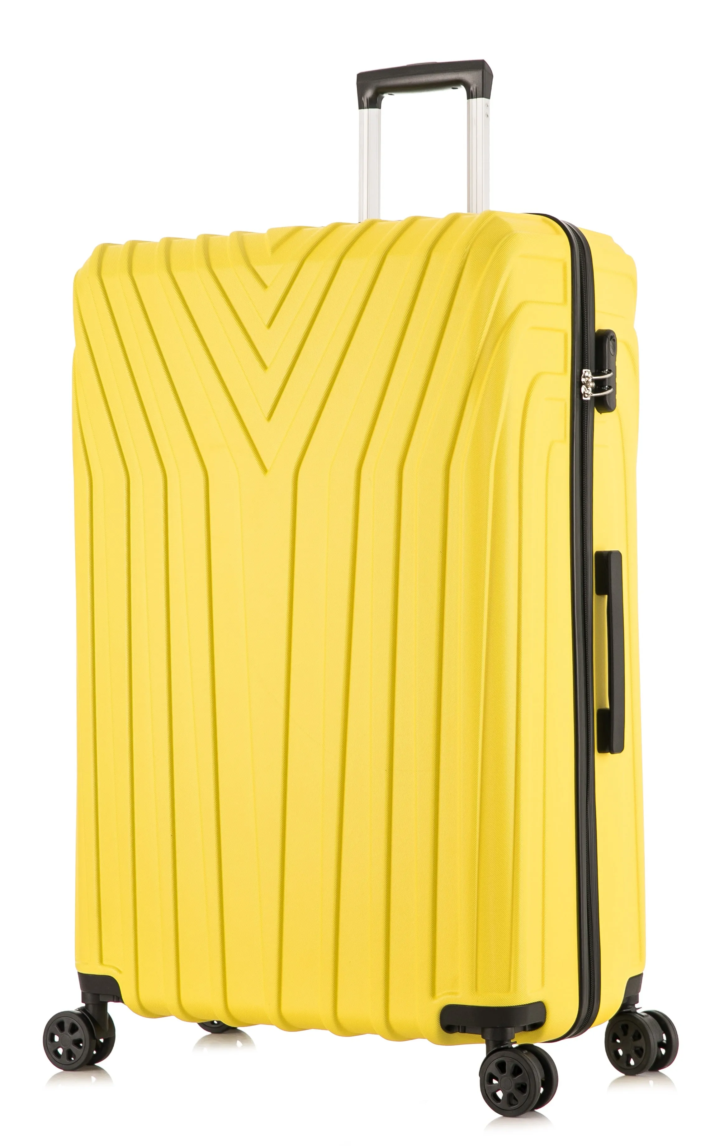 Medium ABS-101 Lightweight Hard Shell Suitcase - Yellow