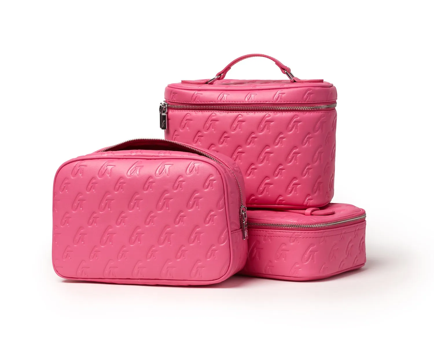 MEDIUM MONOGRAM TOILETRY BAG - HOT PINK