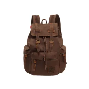 Men Vinatge Canvas Anti-theft Backpack Student Bag Travel