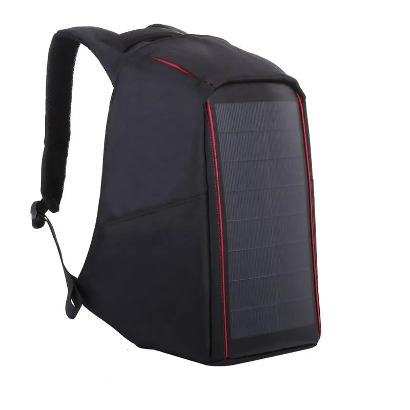 Men's 12W Solar Powered Anti-Theft Backpack with USB Charging