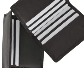 Mens New Leather Lamb Bifold Mini Card Holder Wallet 66 (C)