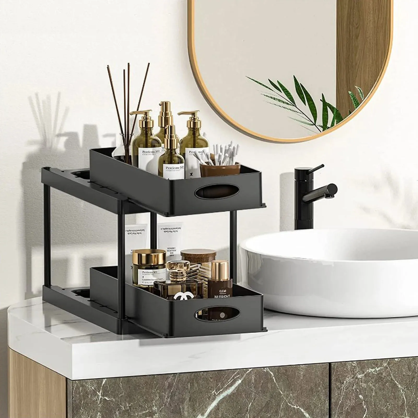 MessFree® Under Sink Dual Sliding Organizer