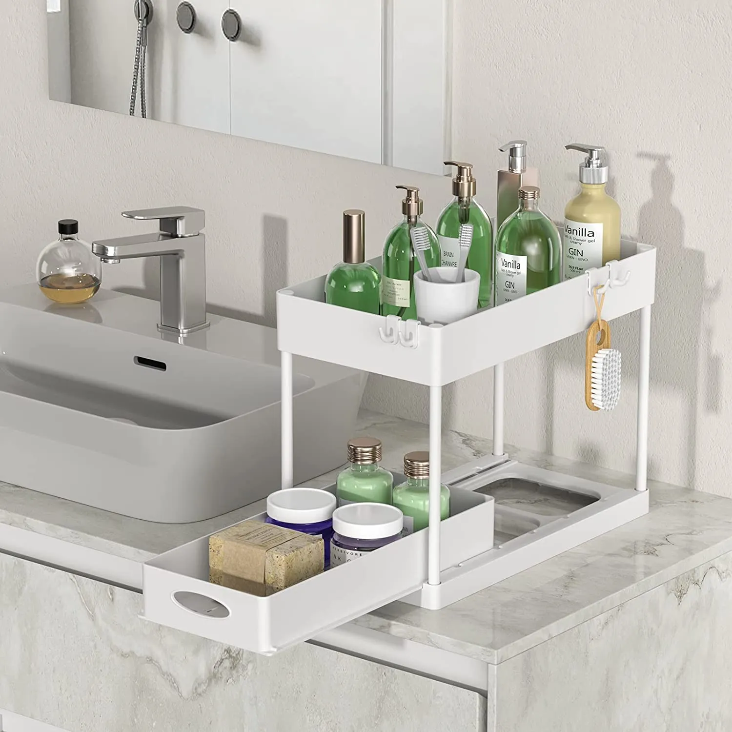 MessFree® Under Sink Dual Sliding Organizer