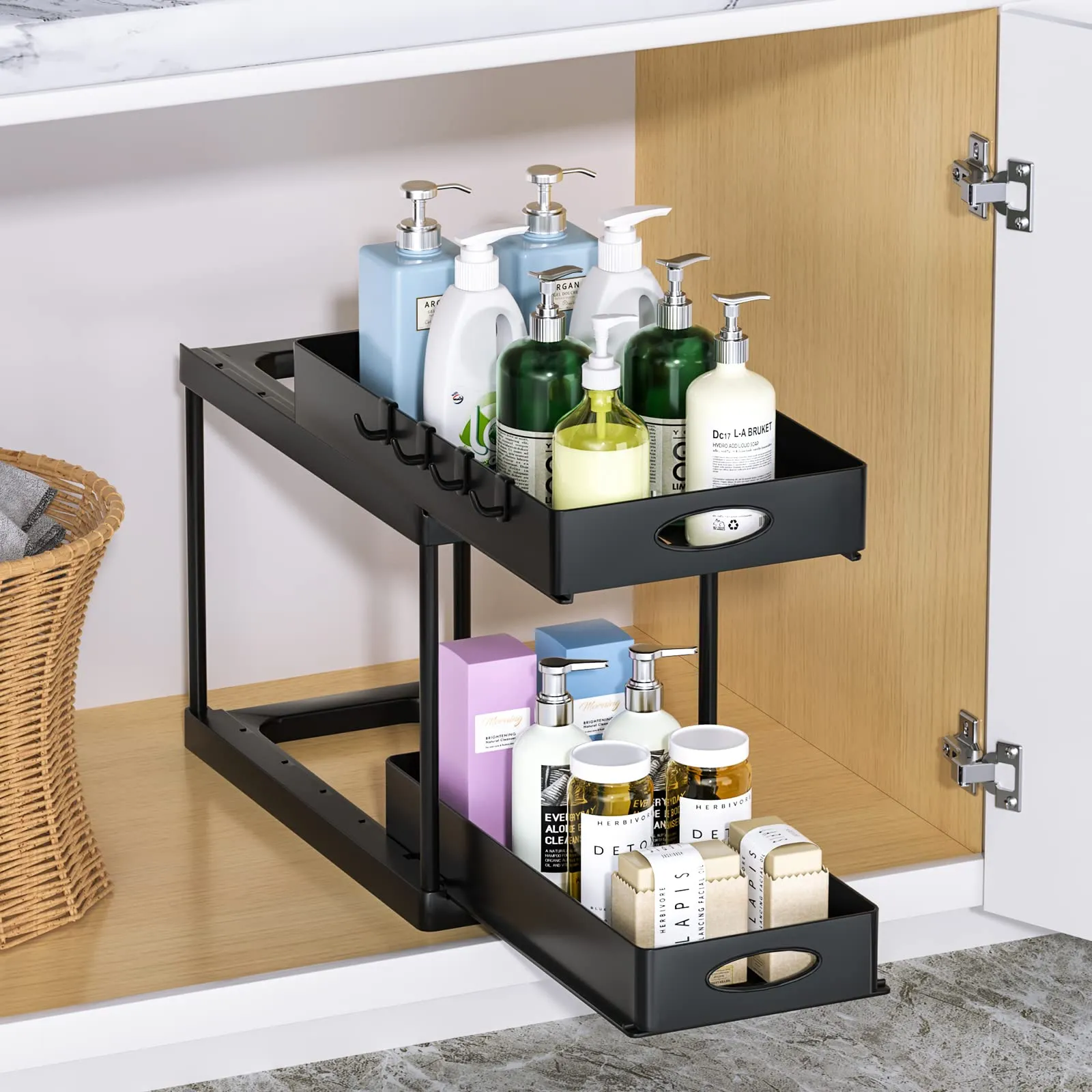 MessFree® Under Sink Dual Sliding Organizer