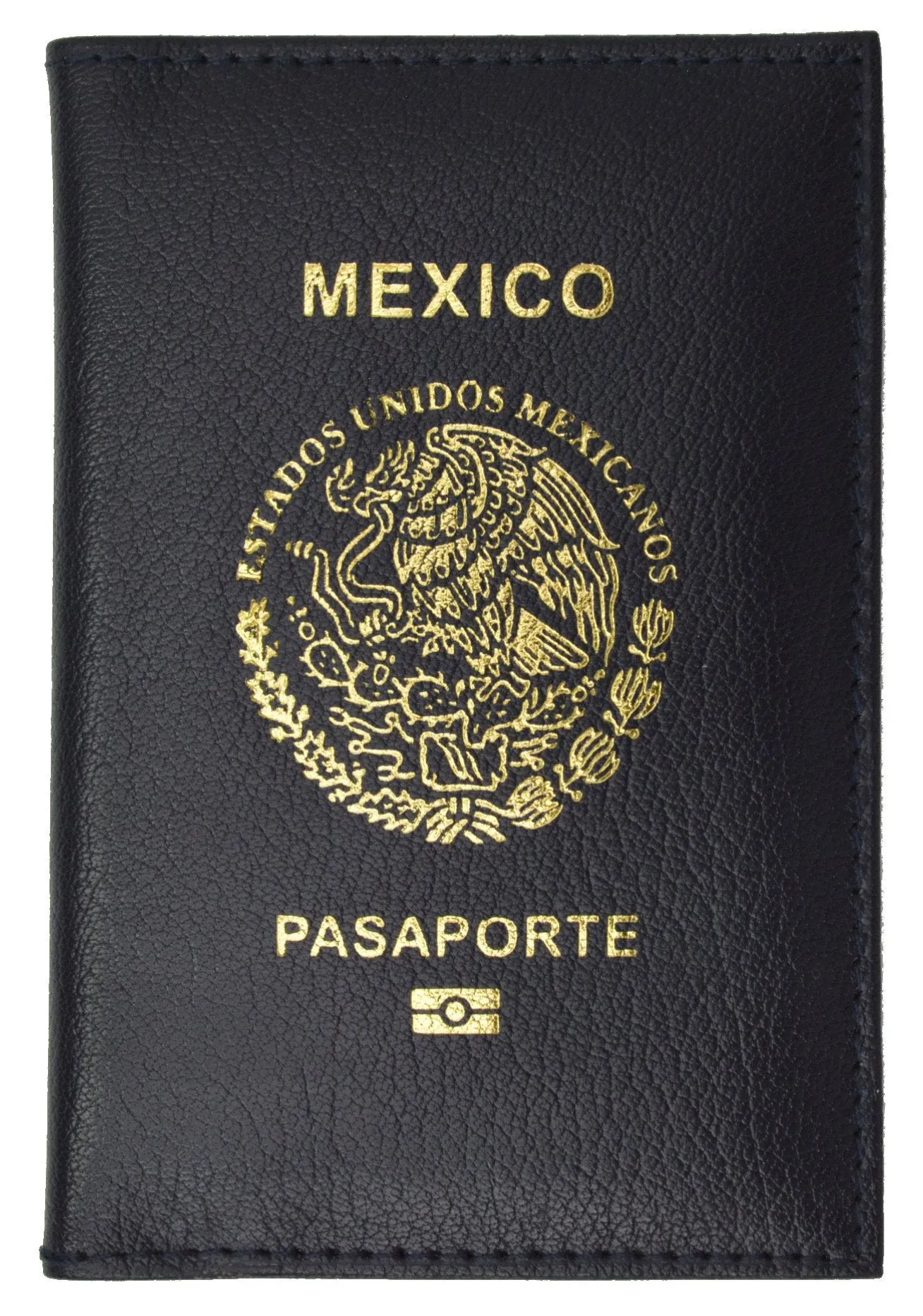 Mexico Passport Cover Genuine Leather Travel Wallet Credit Card Slots 601 Mexico