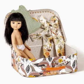 Minikane Amigas Doll(32cm) — Liu with "Copenhagen" Mini Suitcase