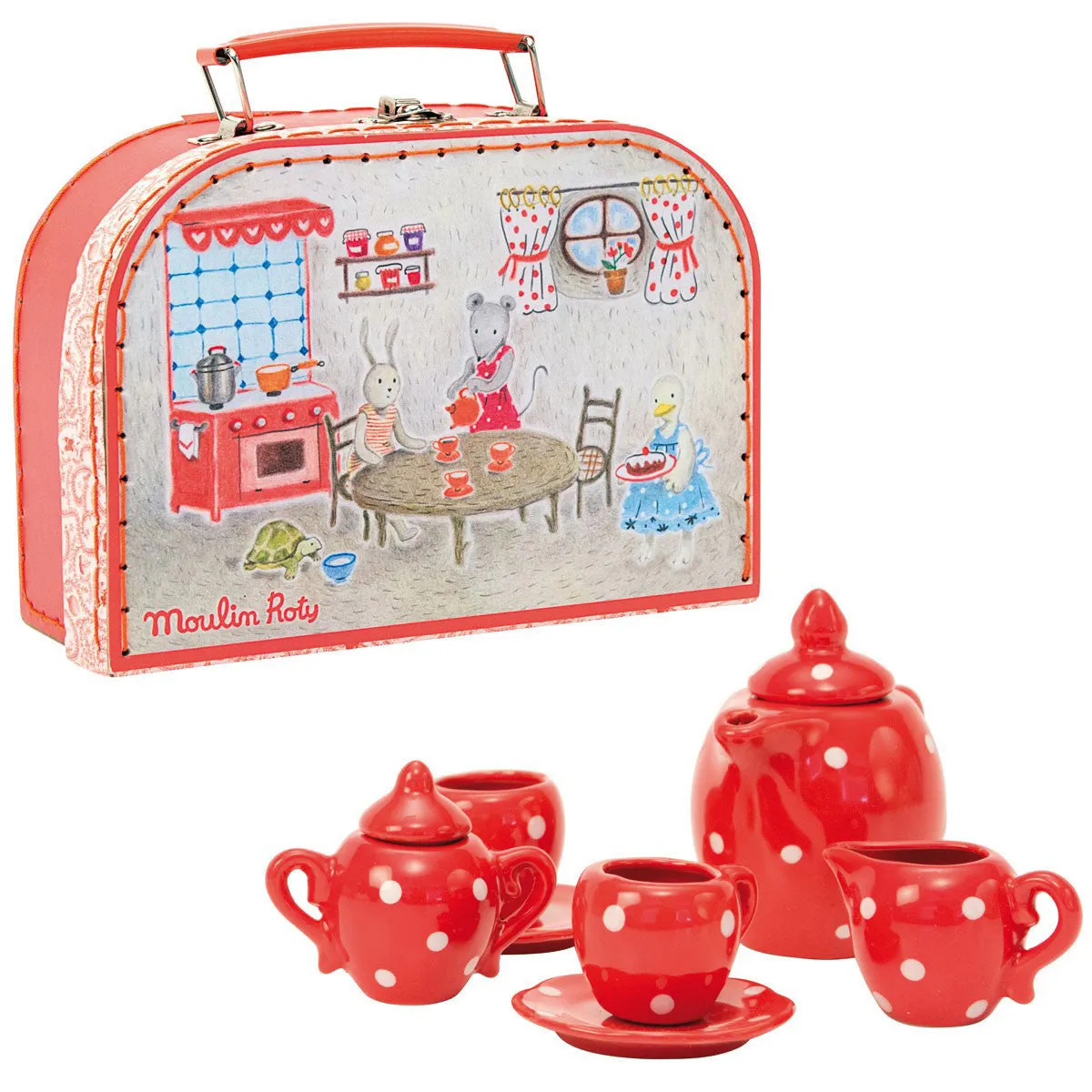 Moulin Roty Ceramic Tea Set Suitcase - LGF