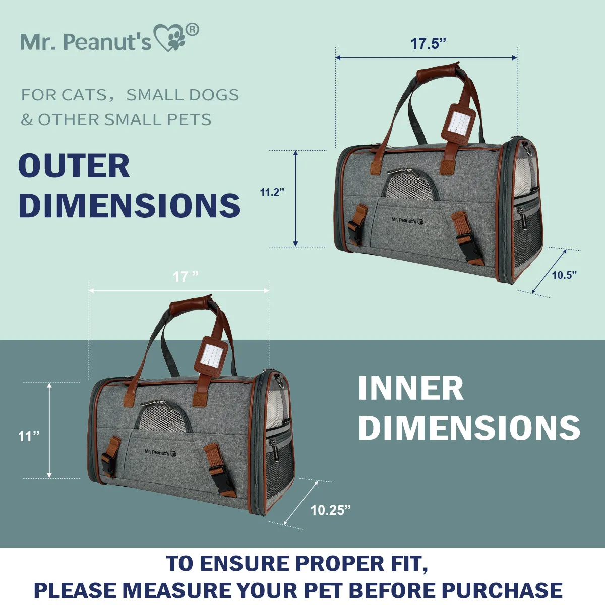 Mr. Peanut's Gold Series Airline Compliant Pet Carrier