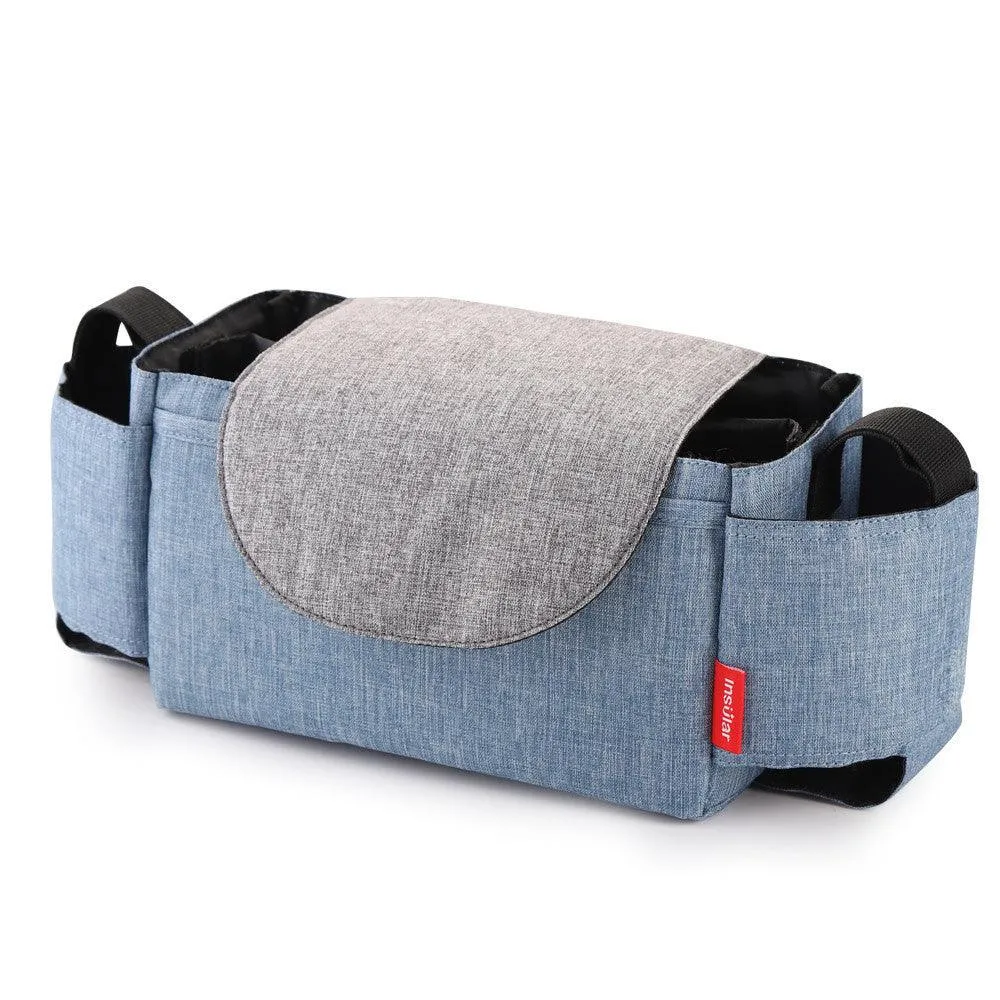 Multi-Pocket Baby Stroller Organizer – Nappy Bag & Cup Holder