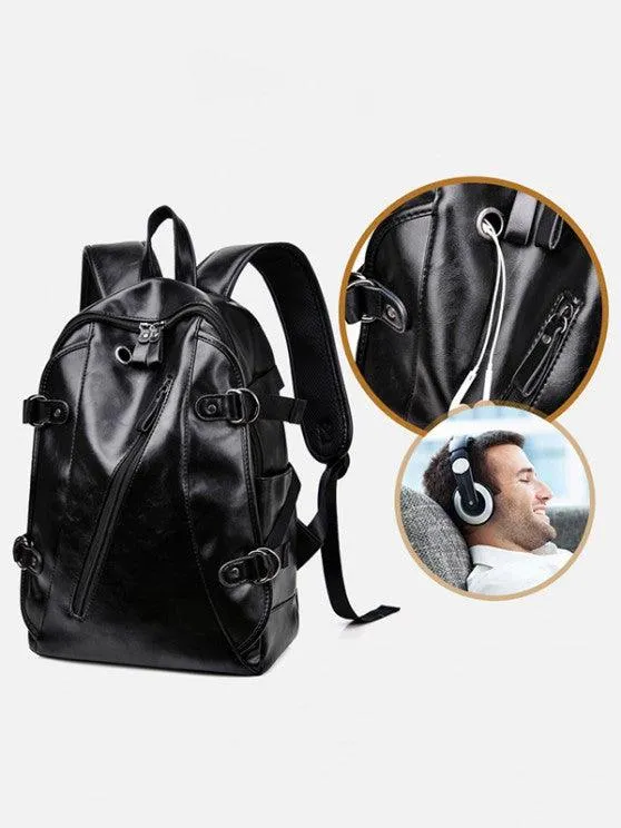 NEW Large Capacity Solid Backpack - Coffee