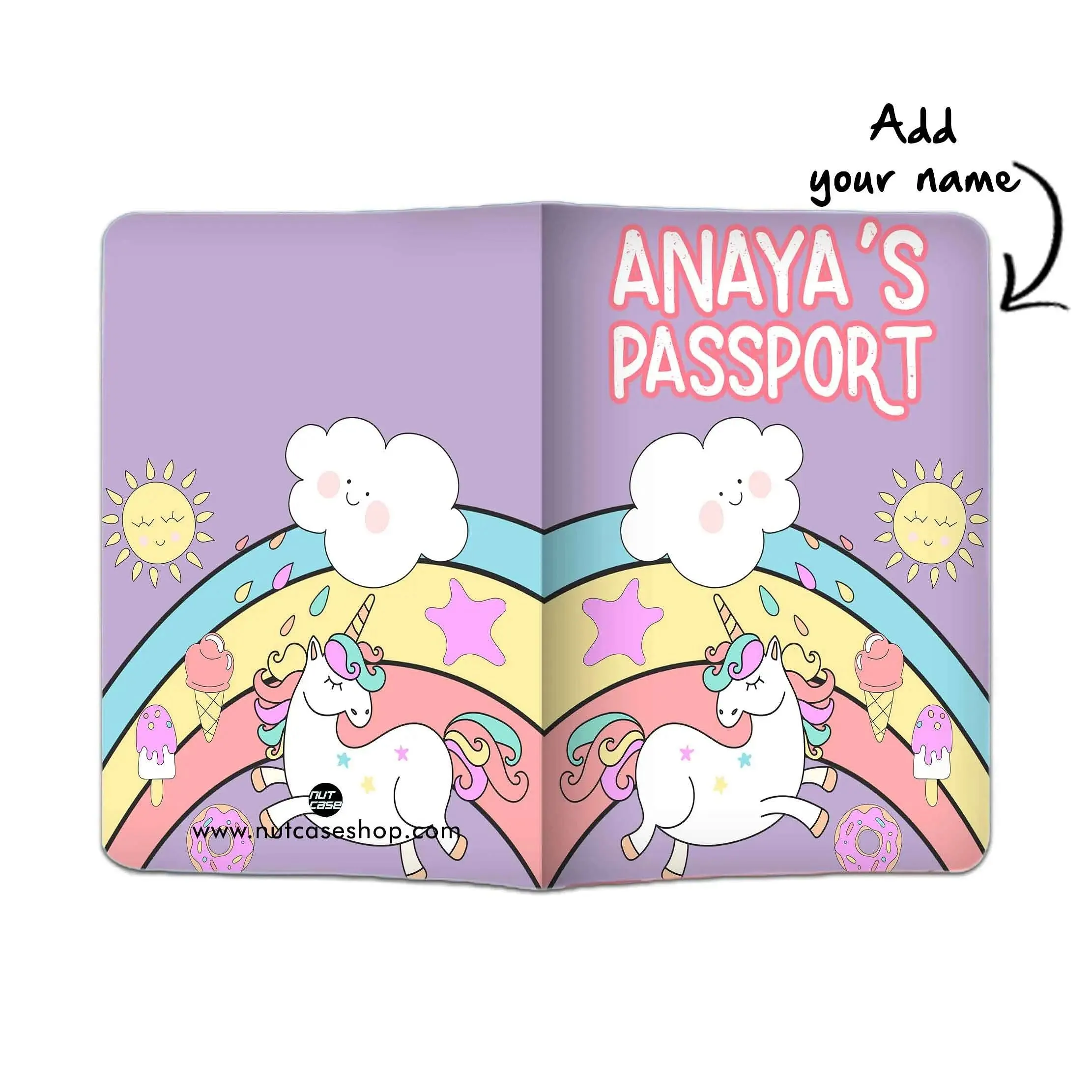 Nice Passport Cover for Gift - Unicorn Rainbows Sunshine