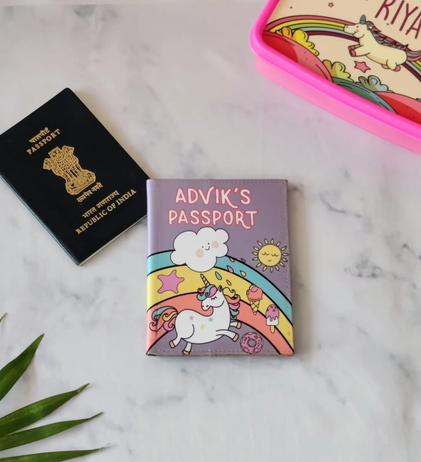 Nice Passport Cover for Gift - Unicorn Rainbows Sunshine