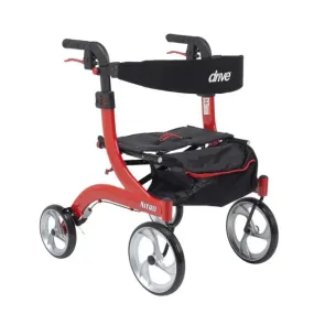 Nitro HEMI Aluminum Rollator, 10" Wheels, RED