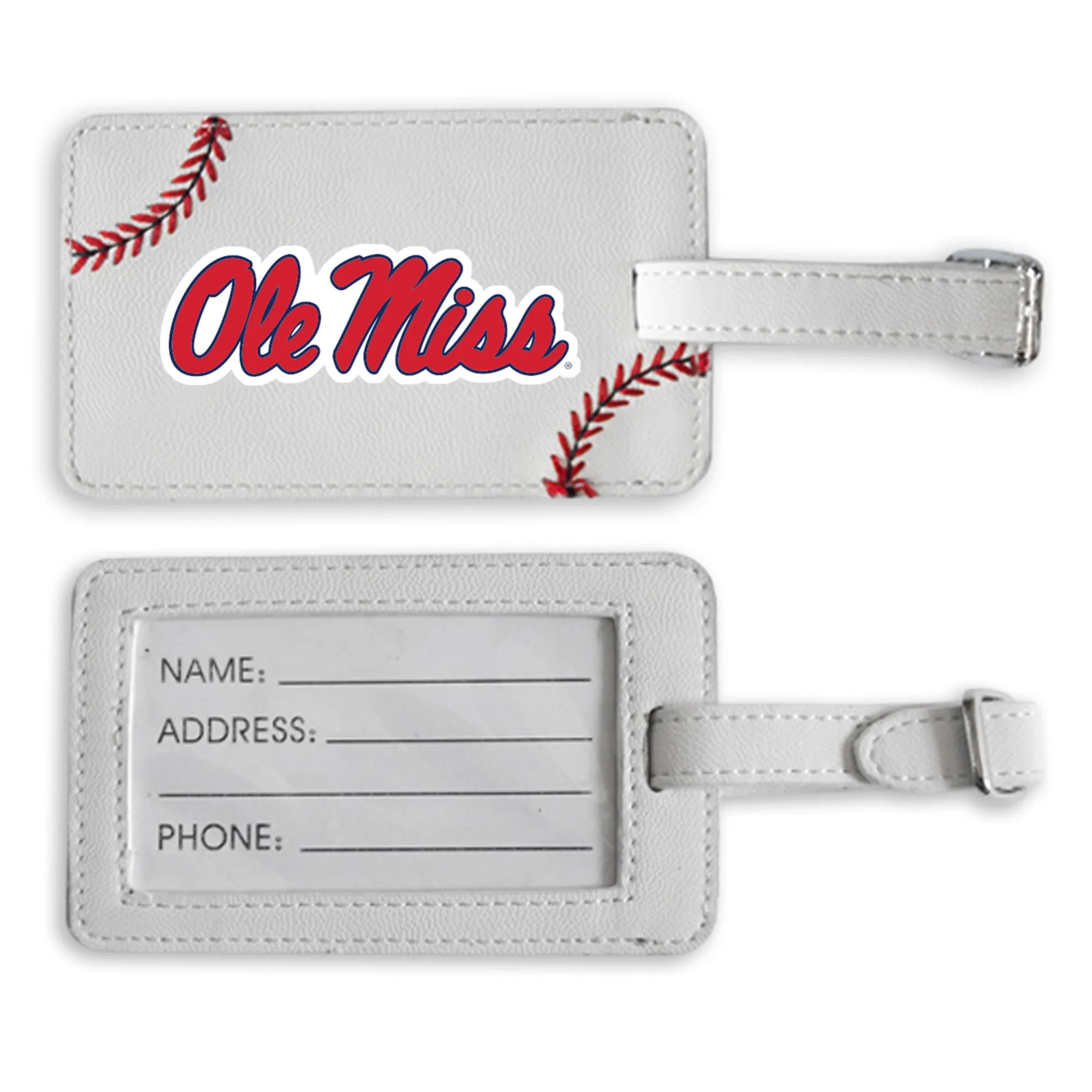 Ole Miss Rebels Baseball Luggage Tag