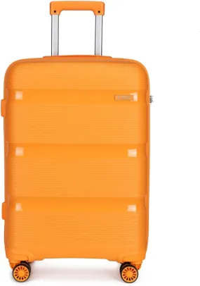 Orange Hard Shell Travel Trolley Spinner Wheel Carry On Suitcase