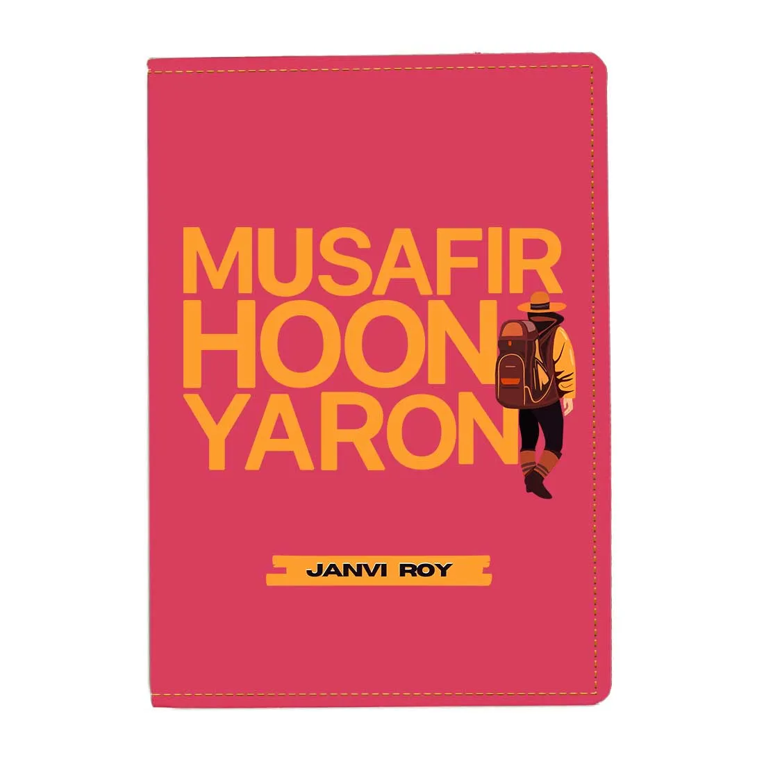 Passport Cover for Guys Faux Leather Custom Covers for Passports - Musafir Hoon