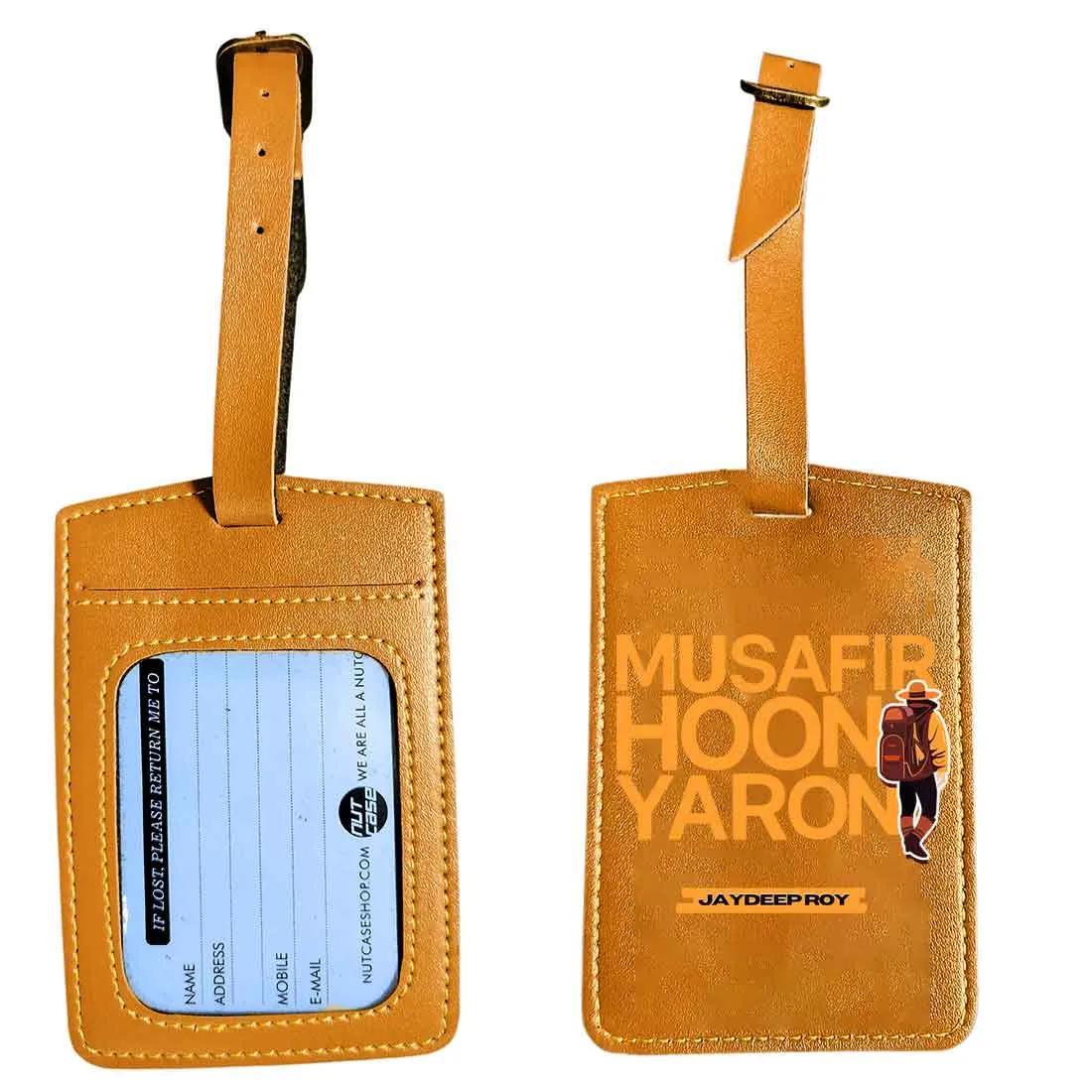 Passport Cover for Guys Faux Leather Custom Covers for Passports - Musafir Hoon