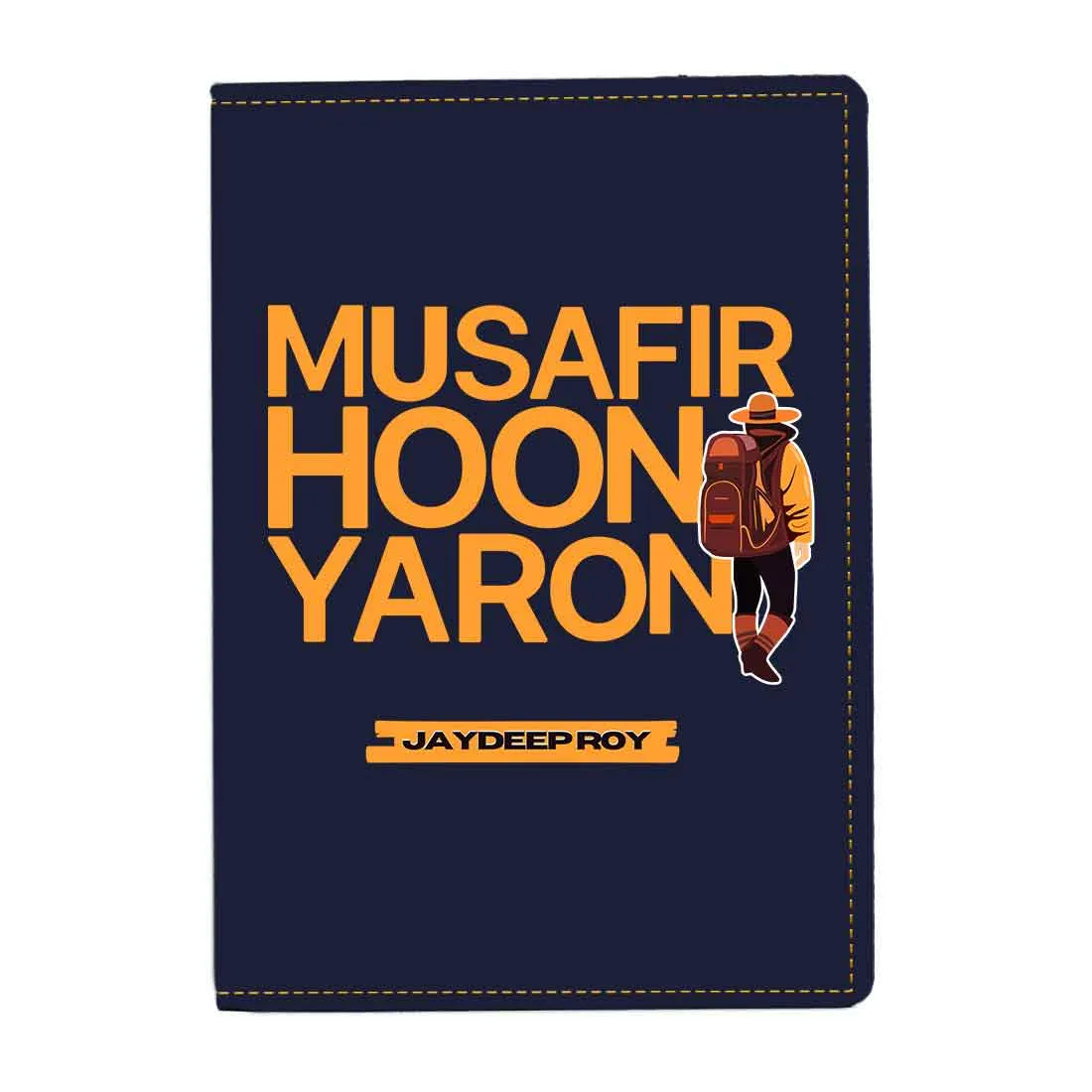 Passport Cover for Guys Faux Leather Custom Covers for Passports - Musafir Hoon