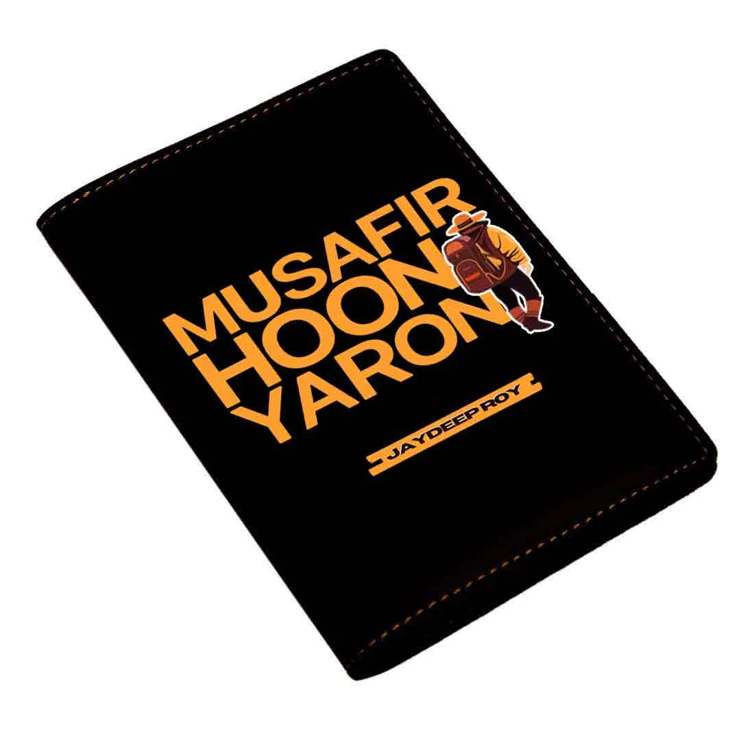 Passport Cover for Guys Faux Leather Custom Covers for Passports - Musafir Hoon