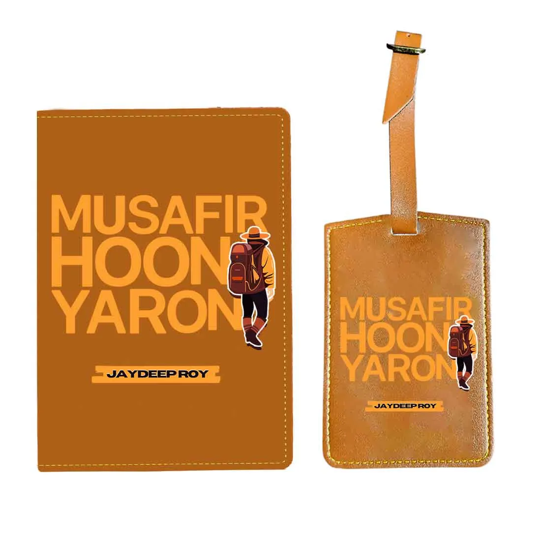 Passport Cover for Guys Faux Leather Custom Covers for Passports - Musafir Hoon