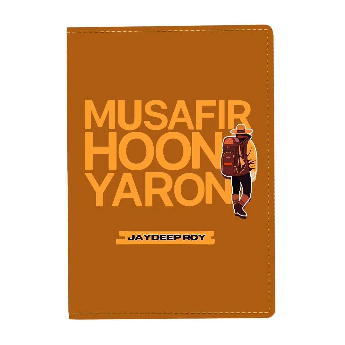 Passport Cover for Guys Faux Leather Custom Covers for Passports - Musafir Hoon