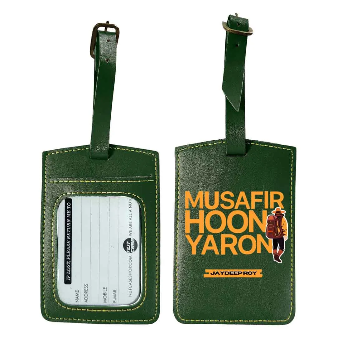 Passport Cover for Guys Faux Leather Custom Covers for Passports - Musafir Hoon