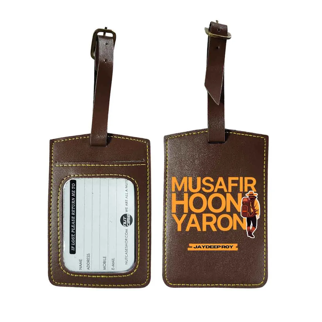 Passport Cover for Guys Faux Leather Custom Covers for Passports - Musafir Hoon