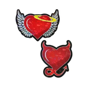 Pastease Devil Heart Red Glitter Hearts W/ Wings