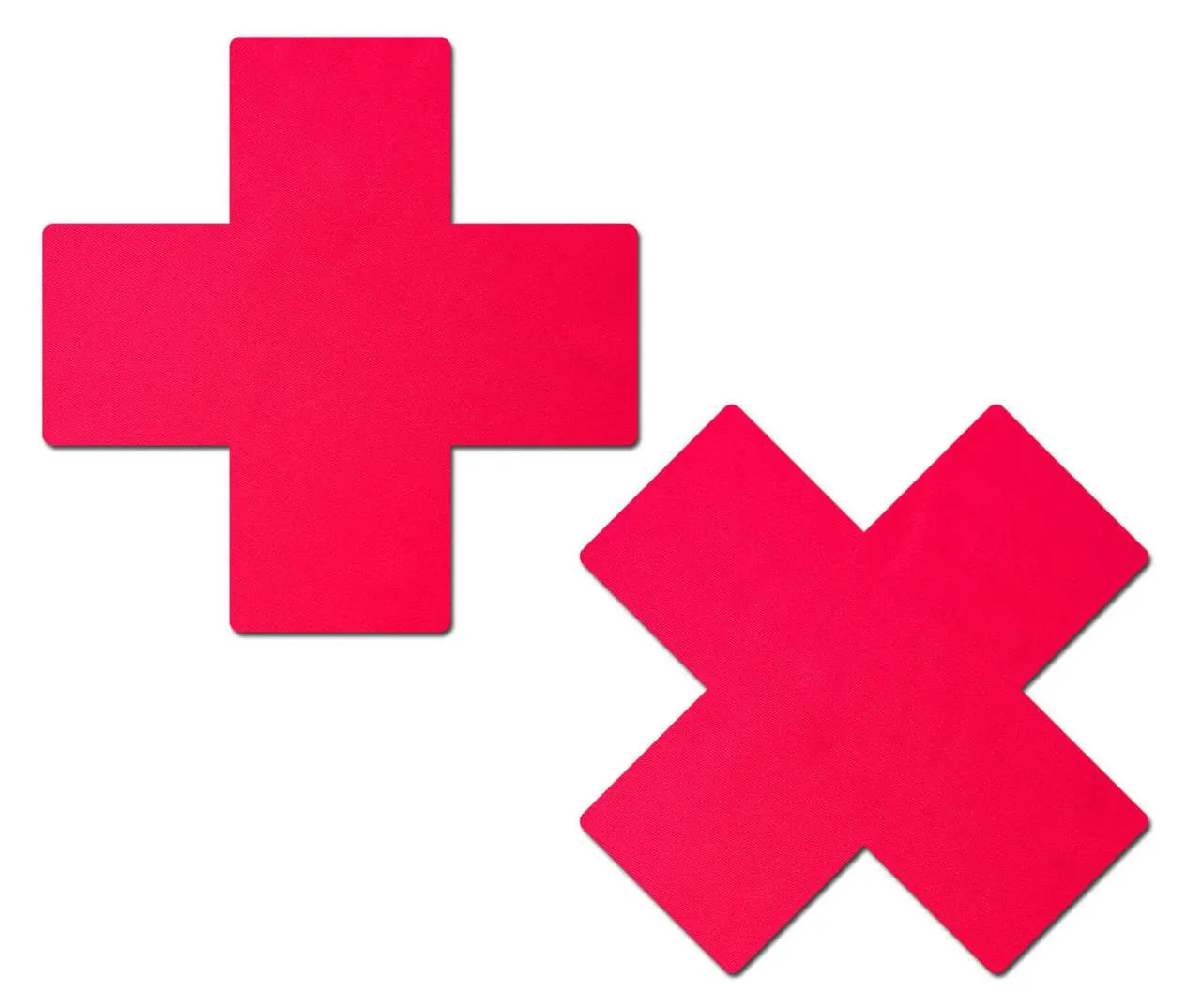 Pastease - Neon Red Cross Nipple Pasties