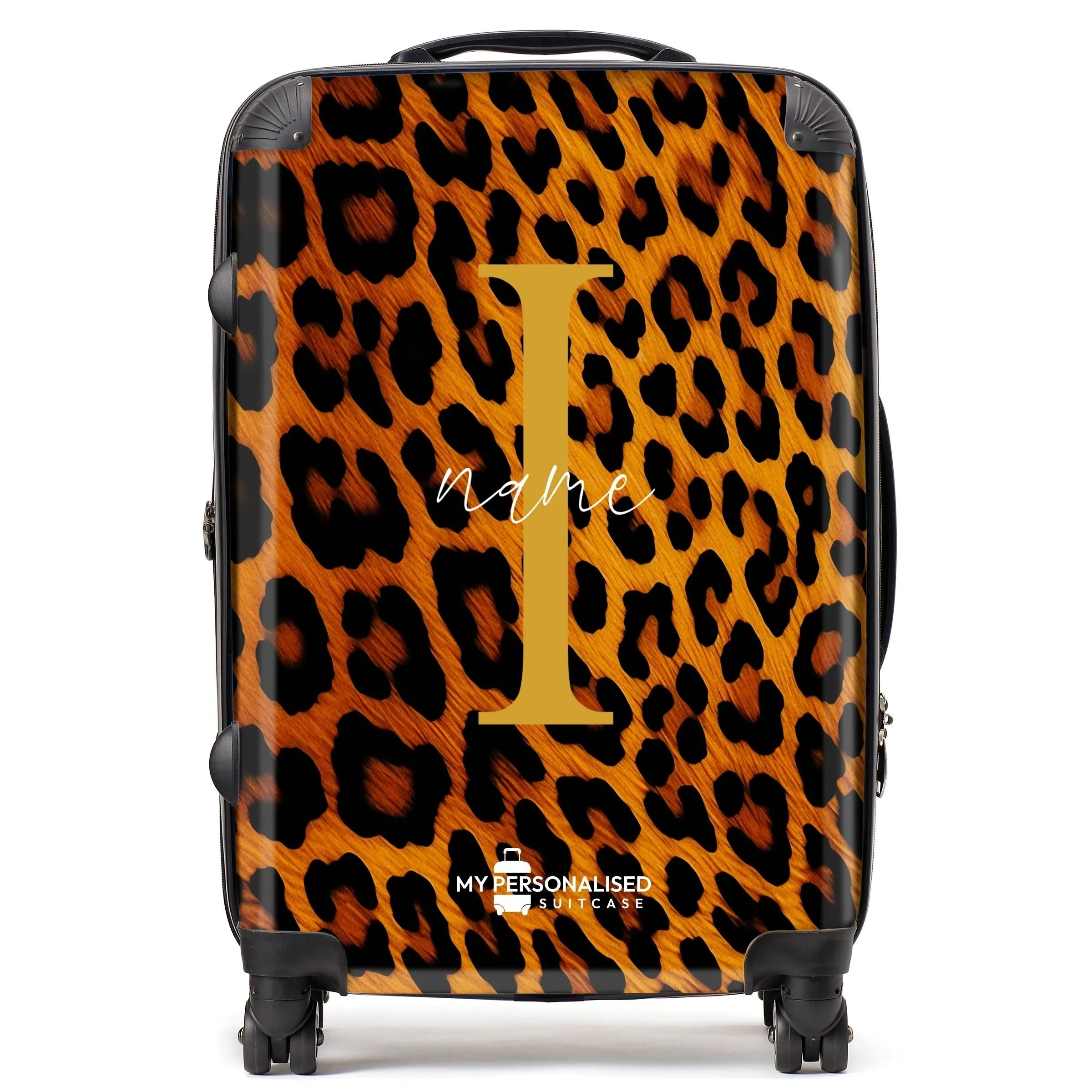 Personalised Leopard Suitcase