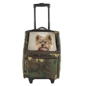 Petote Rio Camo Wheeled Dog Carrier - Airline Approved