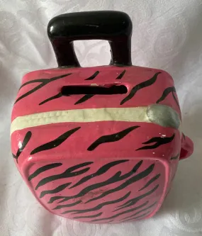 Pink Suitcase Money Box