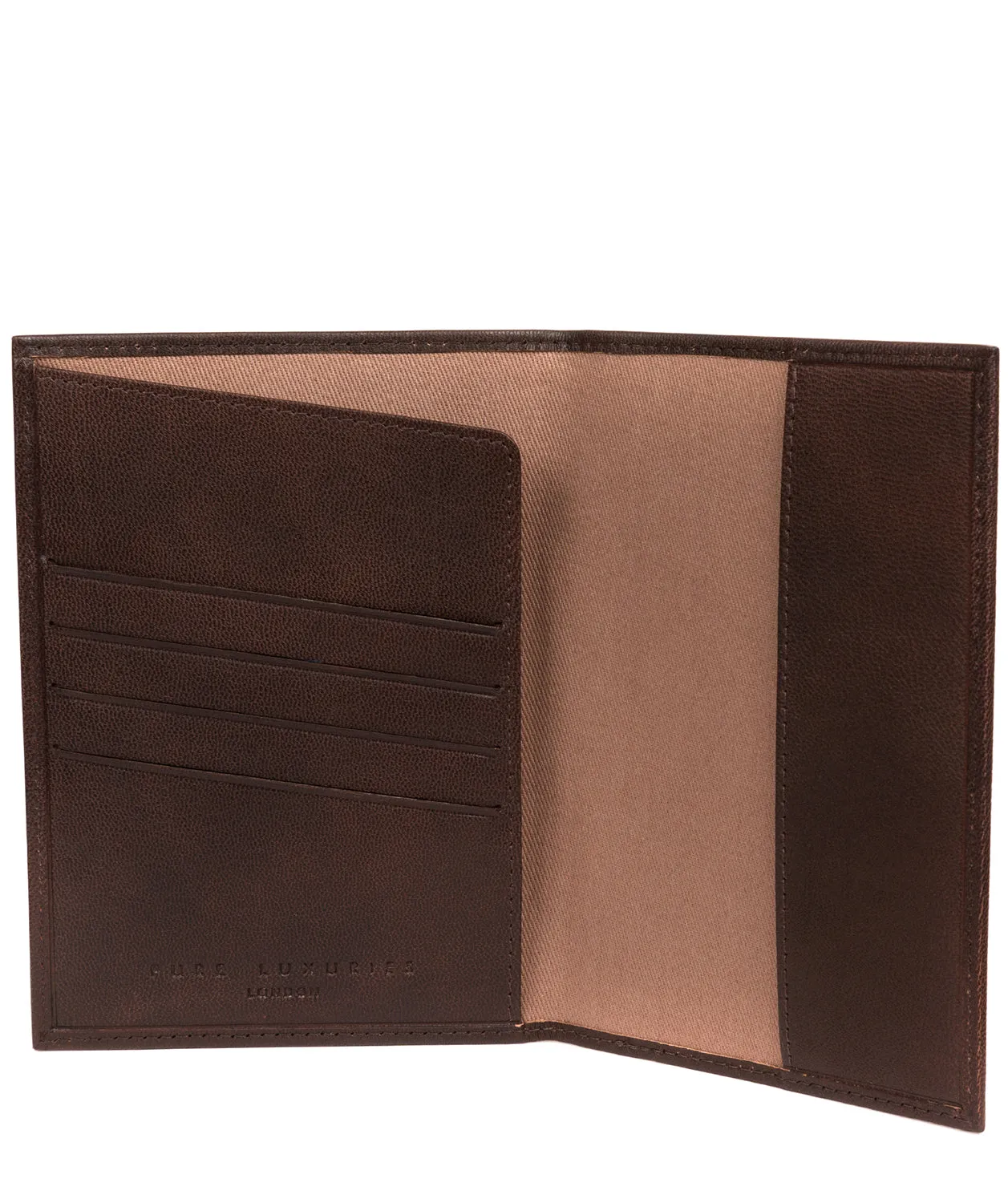 'Plane' Vintage Brown Leather Passport Holder