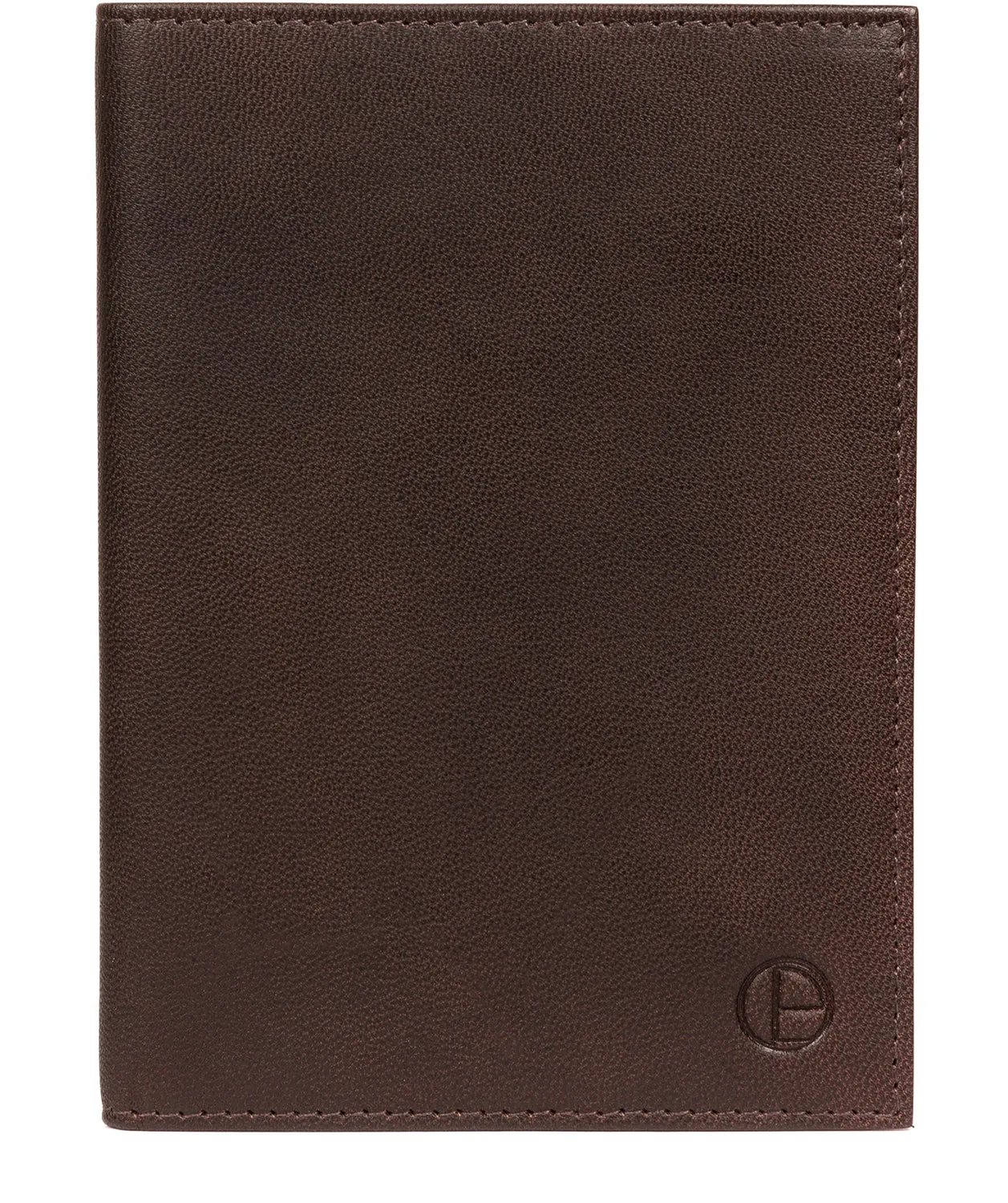 'Plane' Vintage Brown Leather Passport Holder