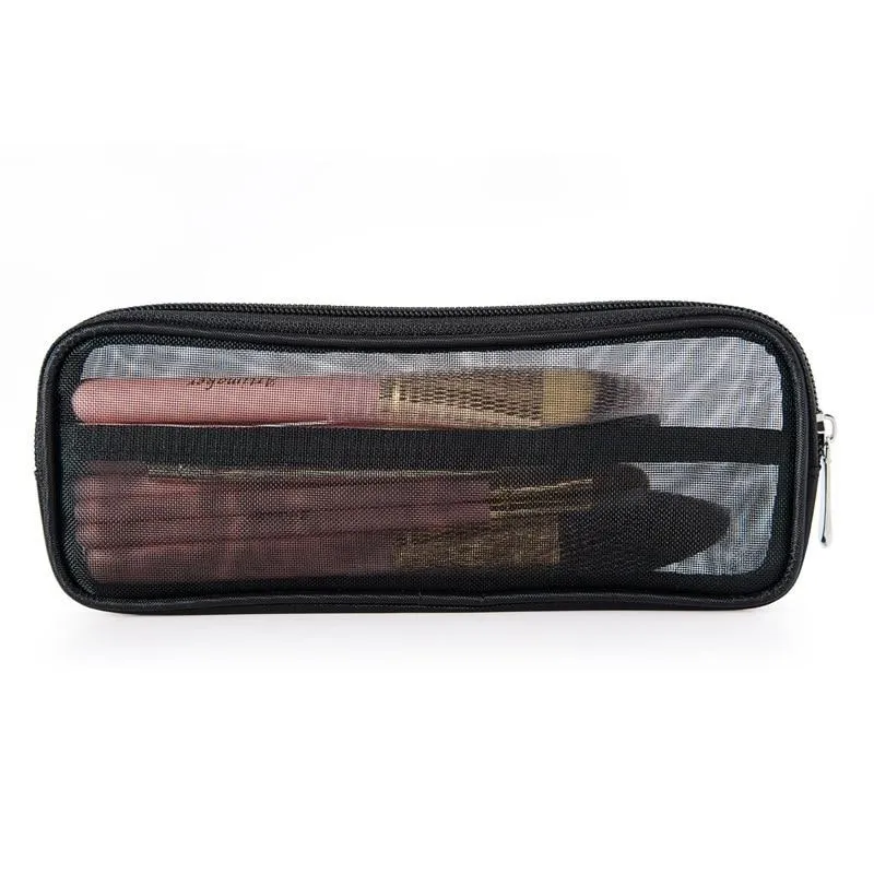 Portable Fashion Women's Makeup Brushes Mesh Case