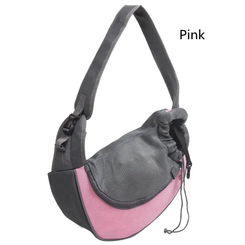 Portable Pet Dog Carrier – Breathable Outdoor Travel Crossbody Shoulder Bag for Cats & Small Dogs