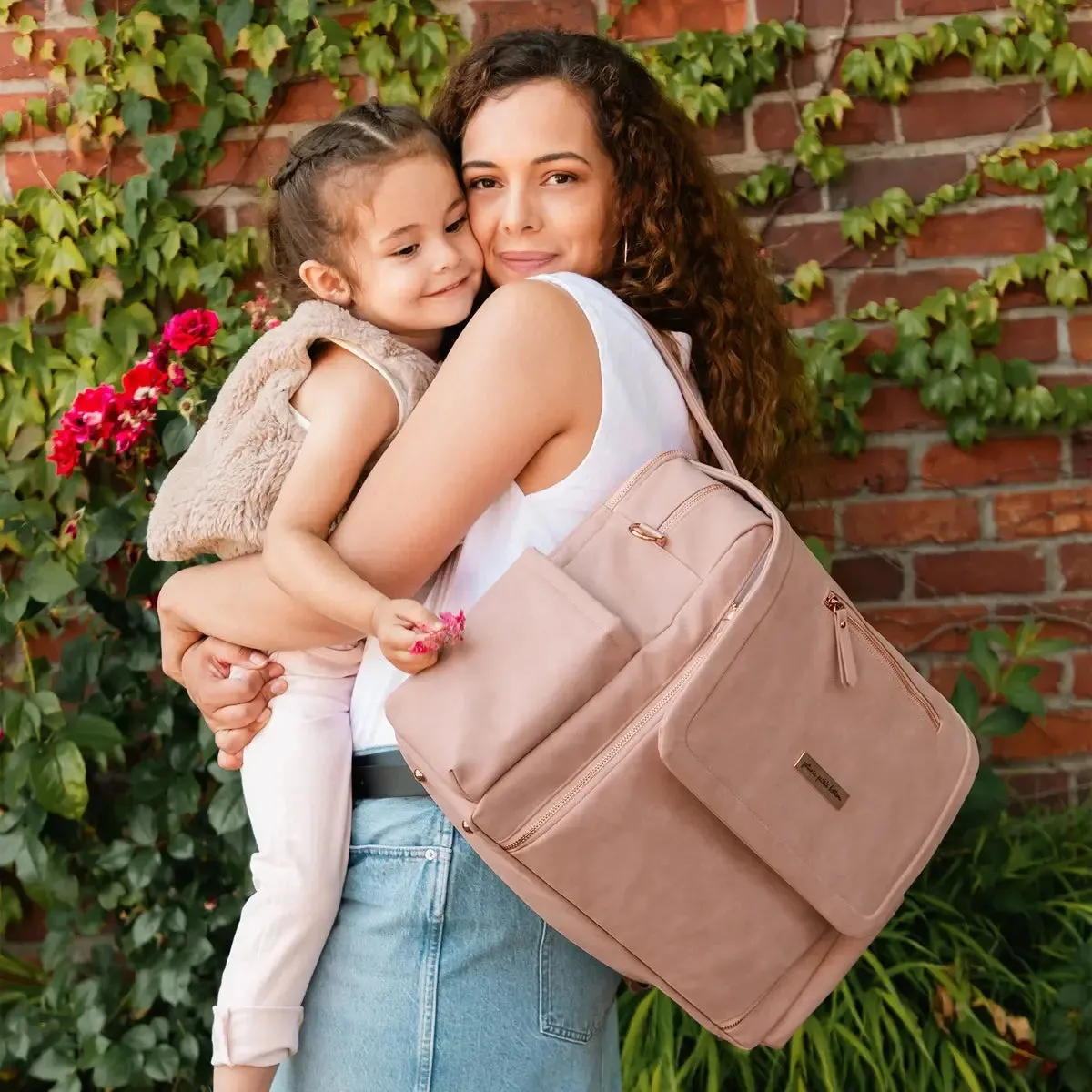 PPB - Boxy Backpack Deluxe - Toffee Rose Leatherette