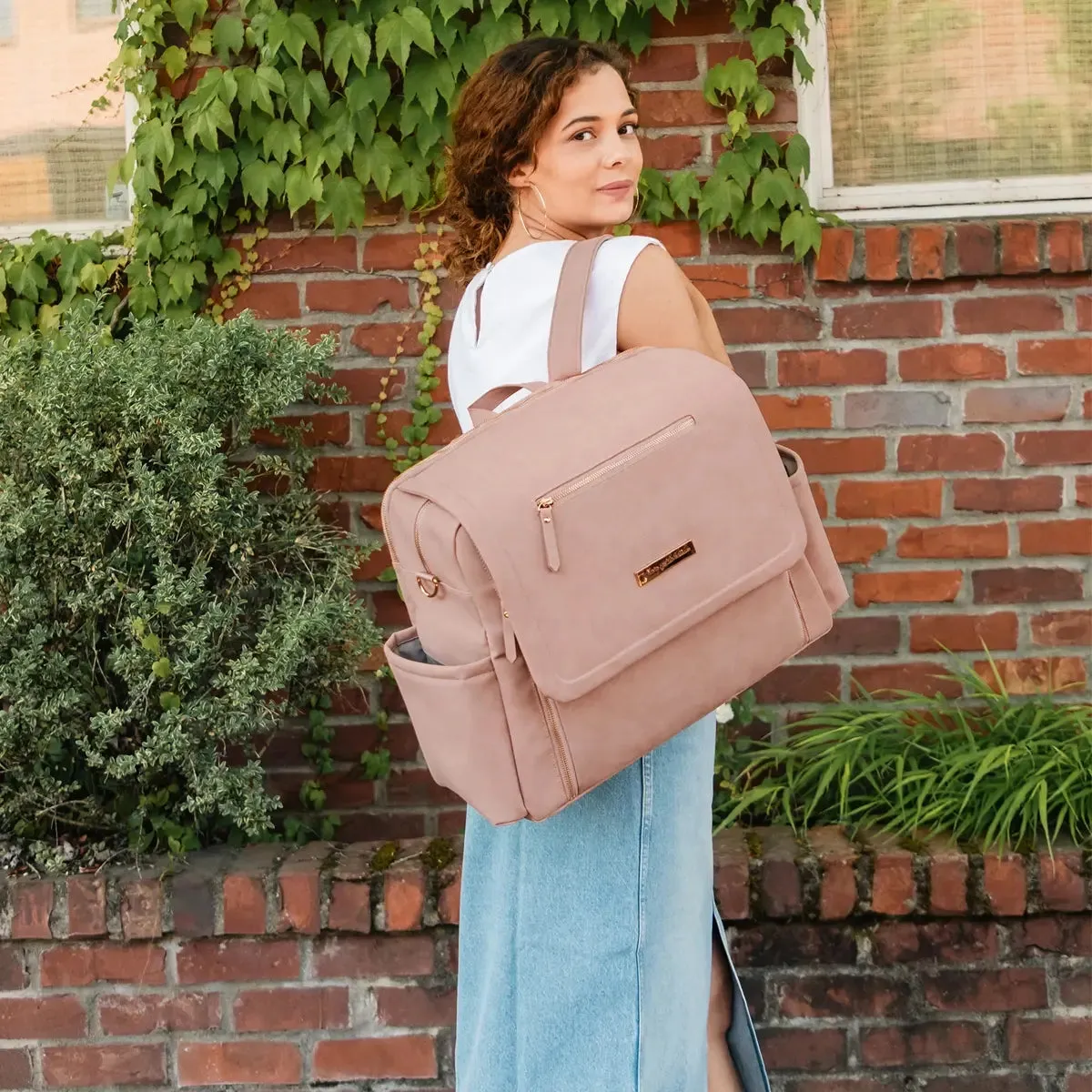 PPB - Boxy Backpack Deluxe - Toffee Rose Leatherette