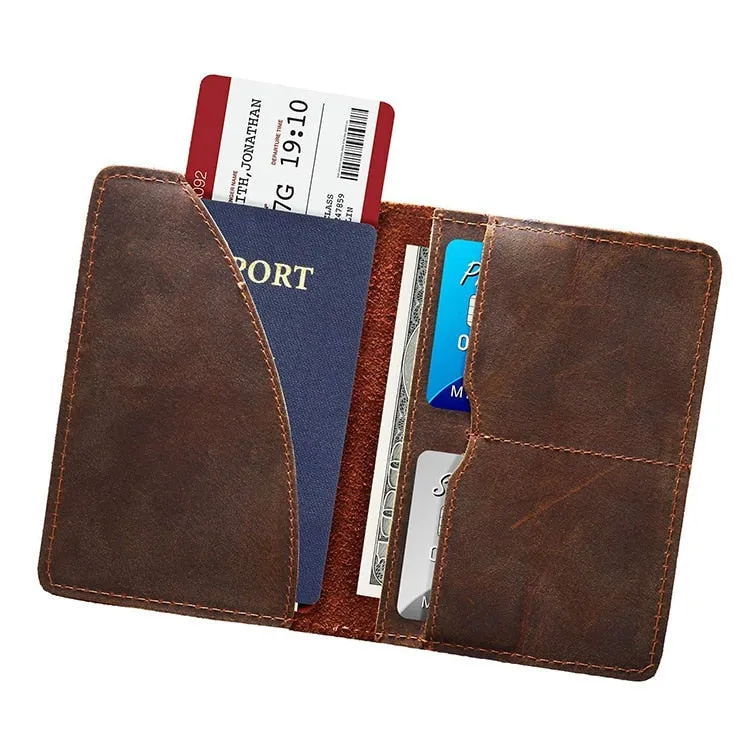 Priam Handmade Leather Passport Cover - High-Quality Travel Wallet